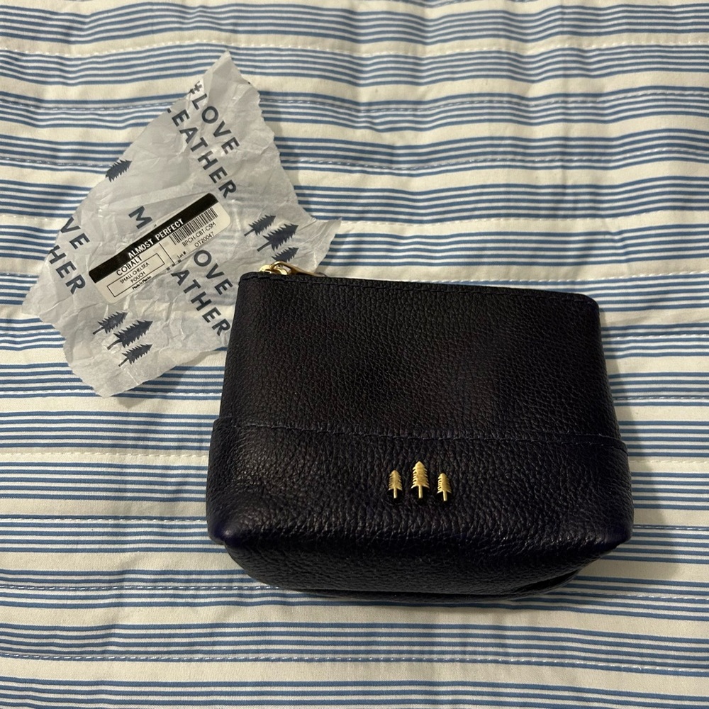 Portland Leather Small Chelsea Pouch ~ COBALT BLUE ~ VERY DARK BLUE ~ BNNU